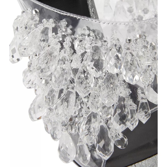 Versace size 8 new in original box Women's Bead Embellished Mule Sandals - Picture 4 of 6